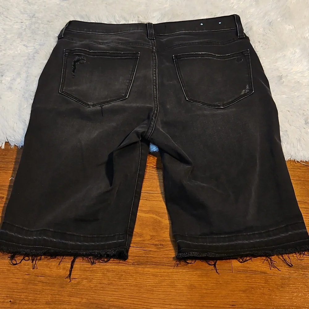 LuLaRoe Denim Bermuda‎ Shorts Women Size 28 Black Gray